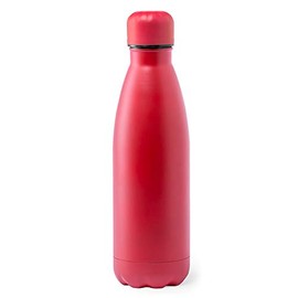 eBuyGB Metal Water Bottle 790ml Stainless Steel Leakproof Drinks Bottle Reusable BPA Free Matt Water Bottles - Travel Cup for School, Gym, Outdoor, Yoga & Sports - Red (Pack of 1)