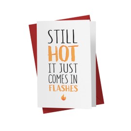 Karto Funny Birthday Card for Women - Large 5.5x8.5 inch Happy Birthday Cards for Mom Sister Wife Friend - 50th 60th 70th 80th - Hot Flashes