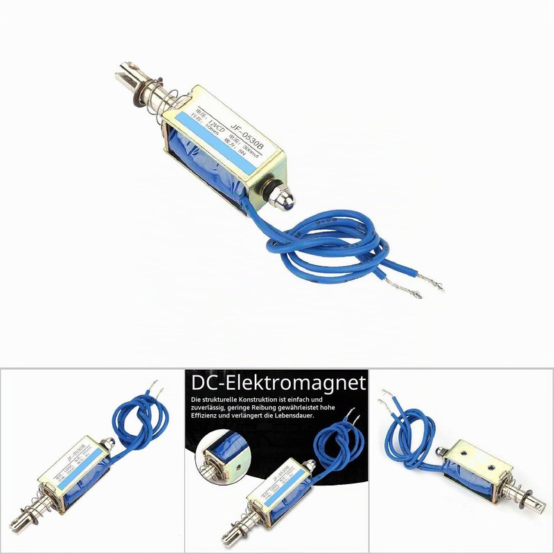 JF-0530B DC 12V Solenoid Electromagnet Pull Push Type Pack of