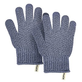 MainBasics Exfoliating Body Scrub Gloves - Exfoliation Glove & Dead Skin Scrubber - Skin Exfoliator for Body - Shower Scrub for Deep Exfoliation - Spa, Massage, Daily Bath (1 Pair Heavy Shower Glove)