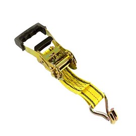 Progrip 3100 Heavy Duty Ratchet Tie Down with Step Release and Webbing Strap: J-Hooks, 27' x 2"