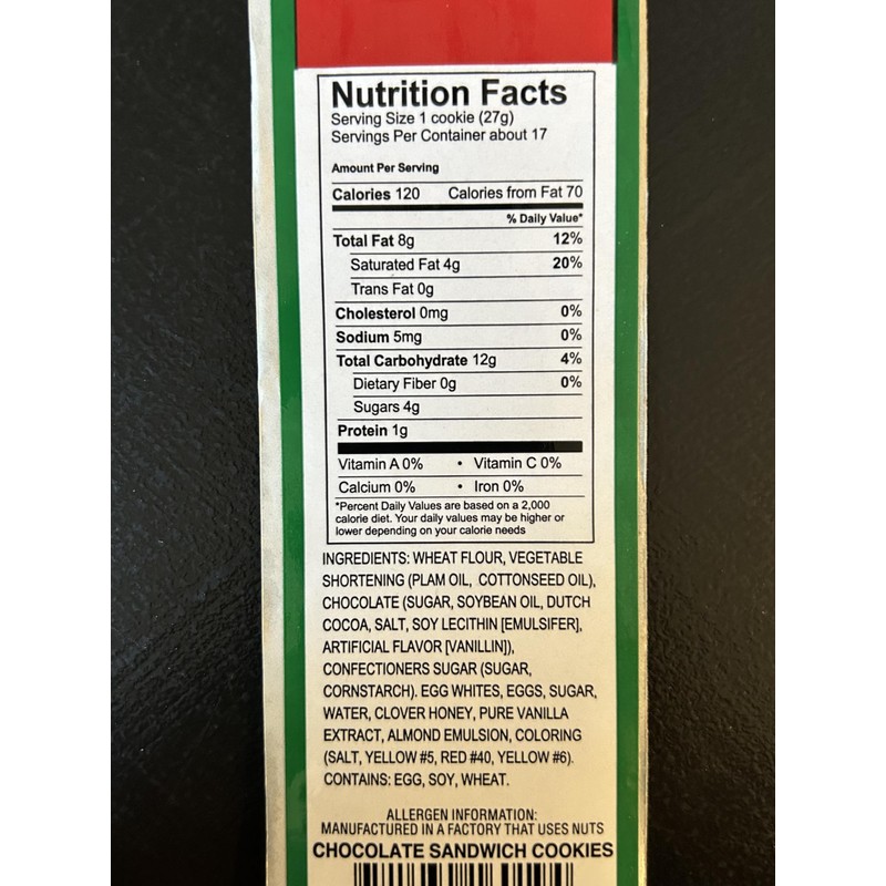 San Paolo Cookies - Chocolate Sandwich Cookies - 16oz -