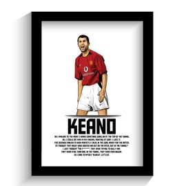 The Football Print Room MANCHESTER UNITED | MAN UTD | ROY KEANE QUOTE | FRAMED ILLUSTRATION PRINT POSTER