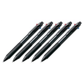 PENTEL 5 x VICUNA C4 Retractable Ballpoint Pen - 4 Colours - Black