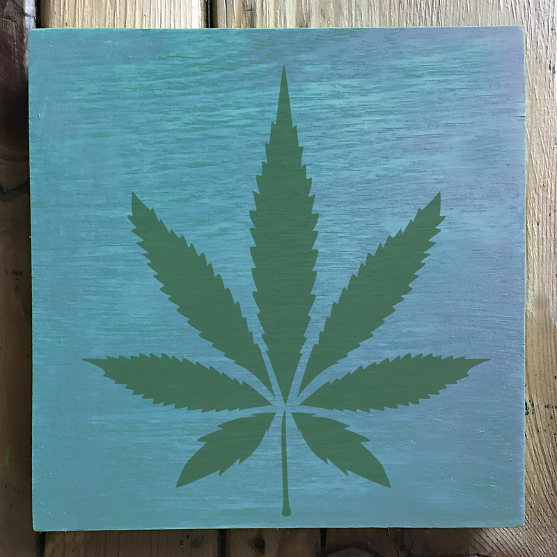 Stencil1 Pot Leaf Stencil - Reusable Mylar Template Pot Leaf