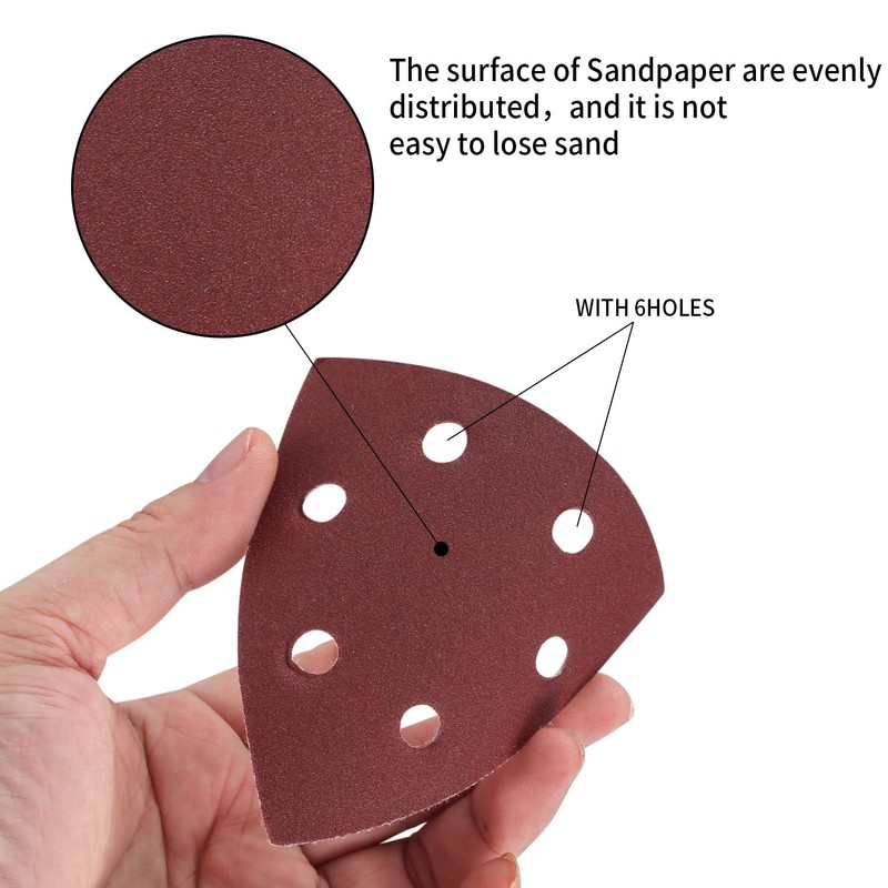 Aoyfuwell Pack of 90 Delta Sandpaper, Sanding Sheets, Triangle Sandpaper,
