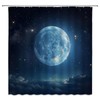 ABONAN Moon Shower Curtain Star Starry Fantasy Night Sky Full
