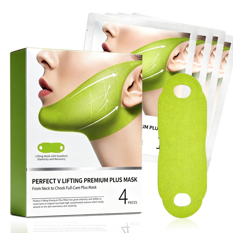 Mascarilla Lifting V-Line para Papada, Reafirmante Hidratante, 4 Piezas