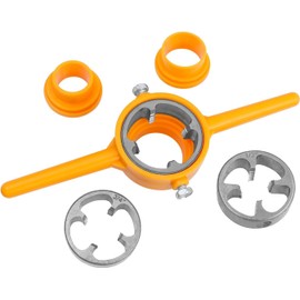 6Pcs PVC Pipe Thread Maker Tool Set - Bestgle Pipe Threader Plumbing Tool Kit with 3 NPT Dies Set (1/2", 3/4" and 1")