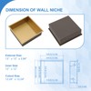 Lordear Shower Niche 12" x 12" Gold Recessed Wall Niche