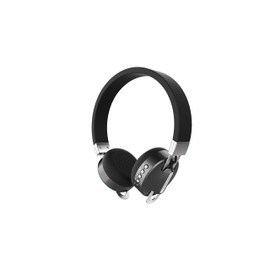 On-Ear Headphones by AMPRO: Wired and Wireless Bluetooth Headphones with Built-in Microphone - Rechargeable Over-Ear Headphones with Adjustable Headband and FM Radio (Black)