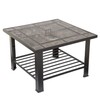 Fire Pit Set, Wood Burning Pit - Includes Screen, Cover