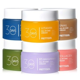 Pretty Skin 프리티스킨 30 Days 올인원 크림 100ml 6종 2개 Pretty Skin 30 Days All-in-One Cream 100ml 6 Types 2 Pieces