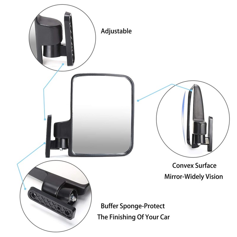 Universal Folding Golf Cart Side View Mirrors for EZGO, Club