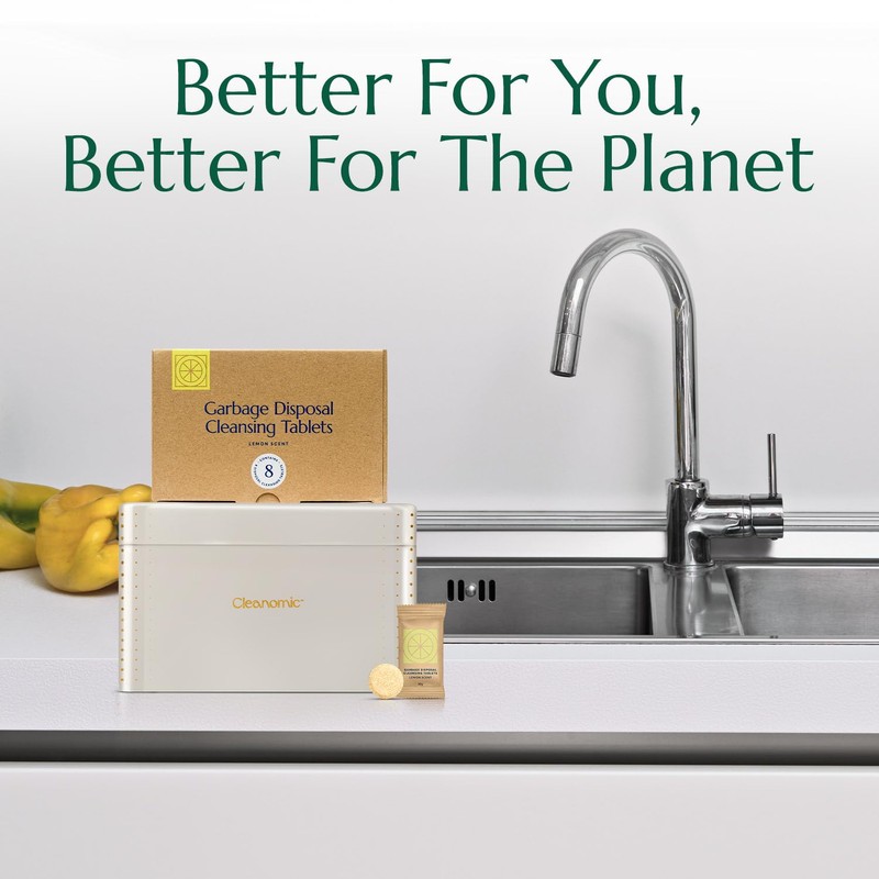 Cleanomic Garbage Disposal Tablets and Tablet Tin Bundle (2 Pack)