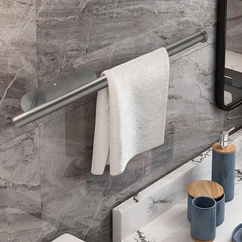 Runseaway 1Pc Paper Towel Holder Under Cabinet, Self-Adhesive or Screw