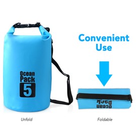 10L / 15L / 20L / 30L Outdoor Waterproof Dry Backpack Water Floating Bag Roll Top Sack for Kayaking Rafting Boating River Trekking