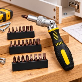 72-Tooth Dual-Way Ratcheting Screwdriver Set – Magnetic Multi-Function Hand Repair Tool for Home Appliances and Furniture