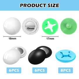 Vegena Pack of 12 Magnetic Start Number Holders, 8 Fabric Buttons, Race Number Magnets, Magnetic Clips for Attaching Race Number for Marathon/Half Marathon Events