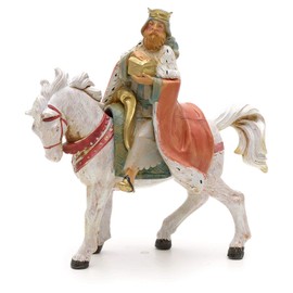 Holyart Hand Coloured Holy King on Horseback 12 cm Fontanini