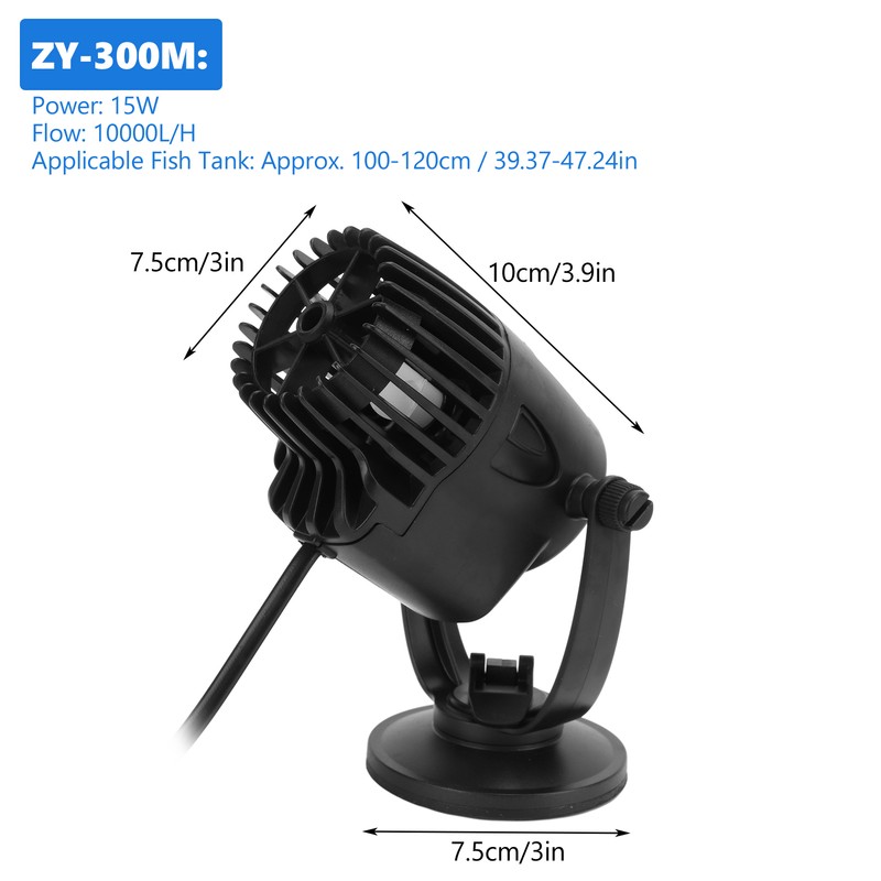 Aquarium Wavemaker Pump 360° Adjustable Reversal Free Fish Tank Circulation