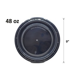 DHG PROFESSIONAL 150 sets 48 oz Round Food Containers Meal Prep Microwavable Reusable Plastic BPA Free Big Size Lunch box