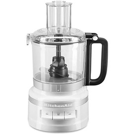 KitchenAid KFP0919WH 9-Cup Food Processor Chop Puree Knead Mix Shred Slice White (Renewed)