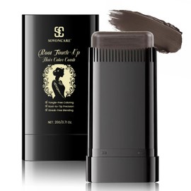 SOVONCARE 2-in-1 Hair Dye Stick & Comb for Gray Hair - Root Touch Up Hair Color Stick, Waterproof & Sweatproof to Cover Gray, Quick & Easy Coverage for Women & Men 0.7 oz (Dark Brown)