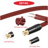 MKBKLLJY 2Pcs RCA Female Plug to Bare Wire Speaker Cable
