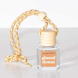 COOLGIRLCANDLES Glazed Donut Car Hanging Fragrance Oil Diffuser - Air Freshener for Essential Oils, Scents Aromatherapy Automobile, Long Lasting Car Bottle