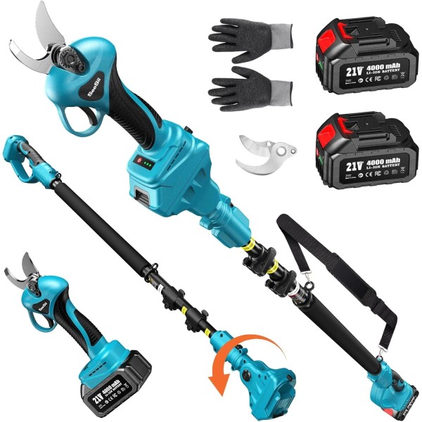 Unbranded Electric Pruning Shears with Pole Cordless Pole Pruner Trimming