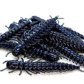 3" Floating Hellgrammite - Qty 10/Pack (Black/Blue Flake)