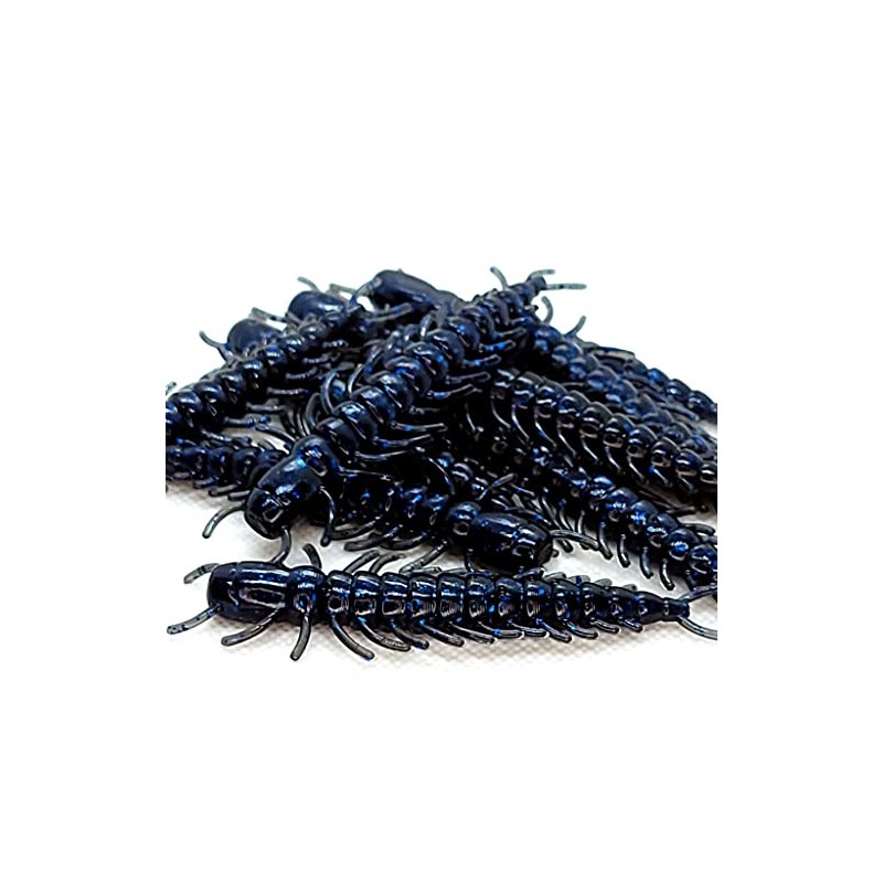 3" Floating Hellgrammite - Qty 10/Pack (Black/Blue Flake)