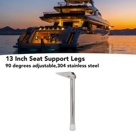 Boat Bench Seat Legs, Seat Support Legs 90 Degree Adjustable 13 Inch Stainless Steel Boat Seat Swing Leg for Boat Yacht RV (Right 8423SR13)