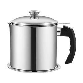 Oil Strainer Pot Filter Screen Large Capacity Multifunctional 304 Stainless Steel Oil Dispenser for Kitchen