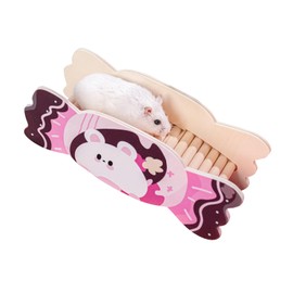 mini&moe Hamster Bridge - Wooden Hamster Climbing Toys Cage Accessories and Decor Small Animal Ladder for Rats, Mice, Gerbils