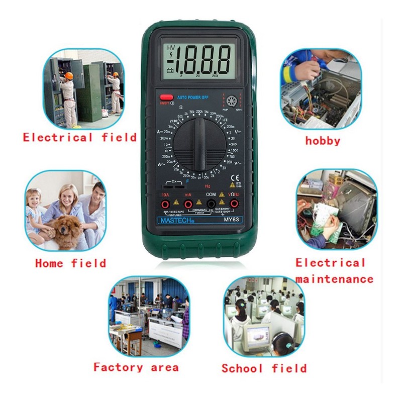 GOFO Jump 2000 Counts Digital Multimeter DMM w/Temperature Capacity and