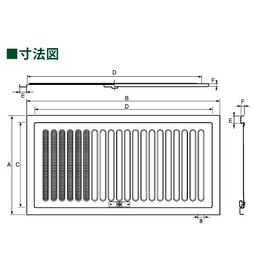 Usami Industries UK-YSD1530-SM Stainless Steel Underfloor Ventilation Vent, Sliding Type.