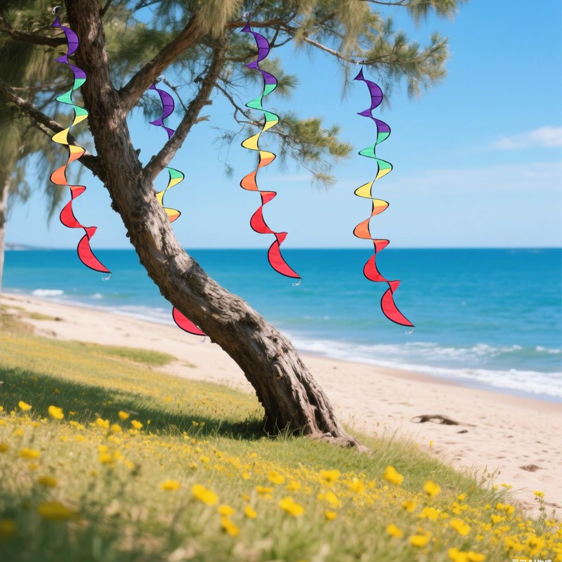 4Pack Wind Spinner Rainbow 110cm Whirl Wind Twister Colourful Hanging