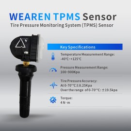 13598773 Sensor de presión de neumáticos TPMS Juego de 4 433 MHZ Compatible con Chevy Silverado 1500 Camaro Impala Traverse Malibu Express Suburban Silverado Cruze Buick Enclave Lacrosse GMC Sierra