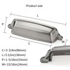 CABDM 6 Pack 3-3/4 inch (96mm) Brushed Satin Nickel Cabinet