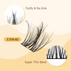 QUEWEL Lash Clusters 60Pcs Eyelash Clusters 12mm 3D DIY Lash