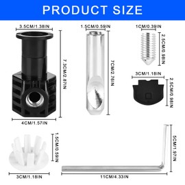 Toilet Mounting Set, Toilet Connection Set, Toilet Seat Attachment from the Top, for Wall Hanging Toilet, Easy to Install
