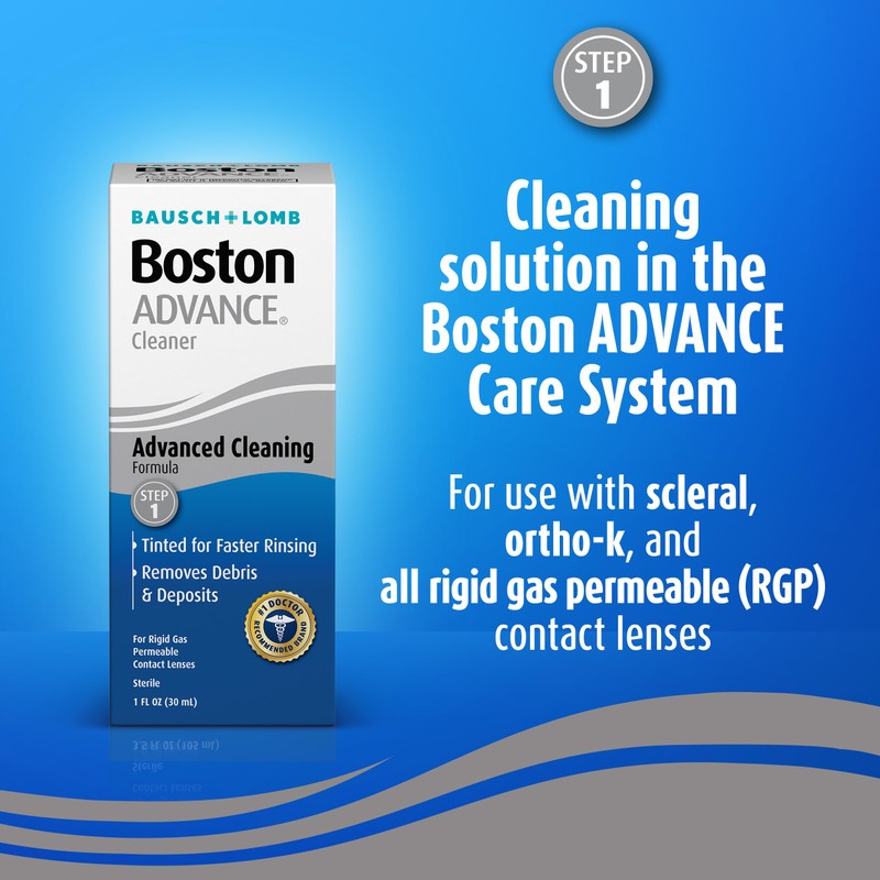 Boston Advance Contact Lens Solution, Advanced Cleaning Formula for Rigid