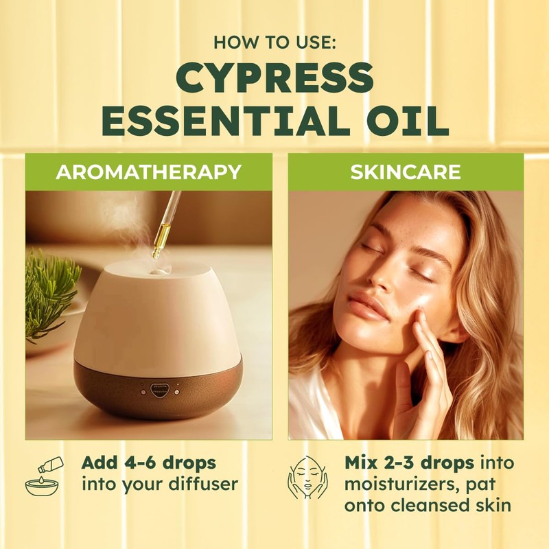 KUKKA Cypress Essential Oil for Skin Diffuser - 4 FL
