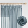 EMEMA Set of 2 Sheer Voile Curtains with Ruffle Tape,