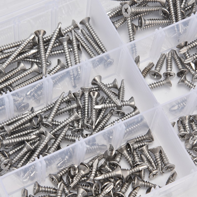 240Pcs Screws Boxed Stainless Steel Material Wear Resistant Corrosion Resistant