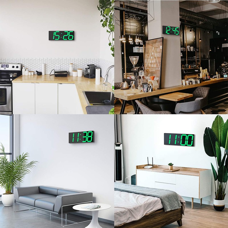 CHKOSDA LED Large Digital Wall Clock, Oversize Wall Clock with