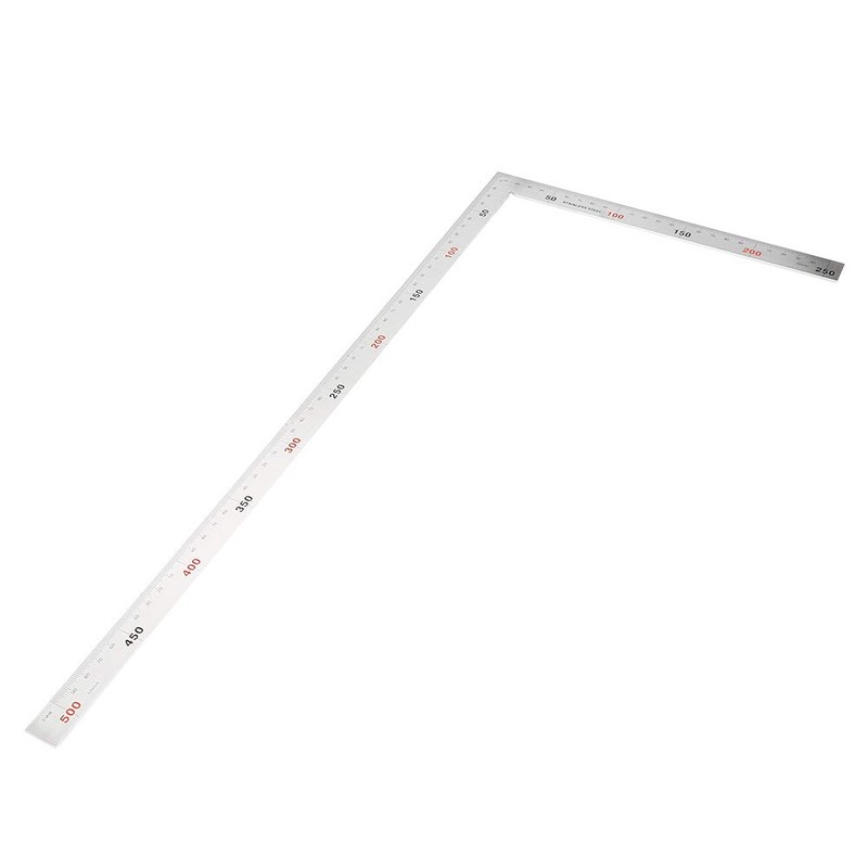 Oumefar Regla cuadrada de metal de acero inoxidable en forma