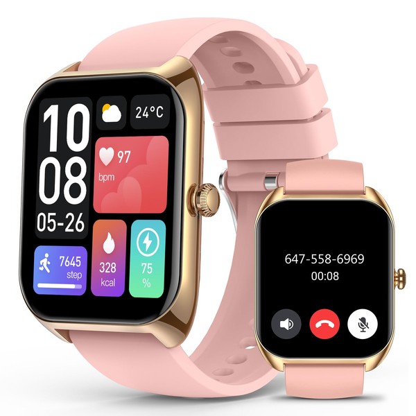 Smart Watch (Answer/Make Call) for Women, 2.02" Smartwatch with Blood